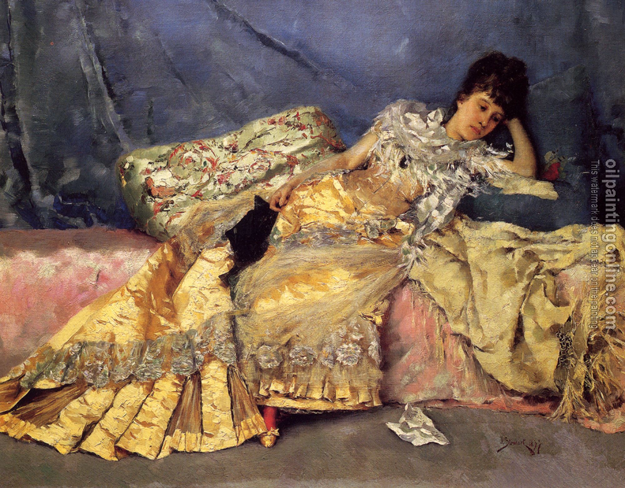 Julius LeBlanc Stewart - Lady On A Pink Divan